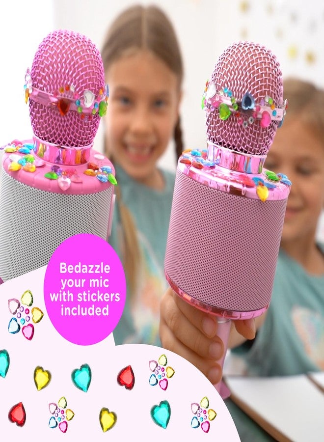 Move2Play, Kids Karaoke Microphone | Includes Stickers & Bluetooth | Kids Birthday Gift | Toy for All Ages 2, 3, 4, 5, 6+ Year Old Girls, Boys & Toddlers (White/Pink) - Image 2